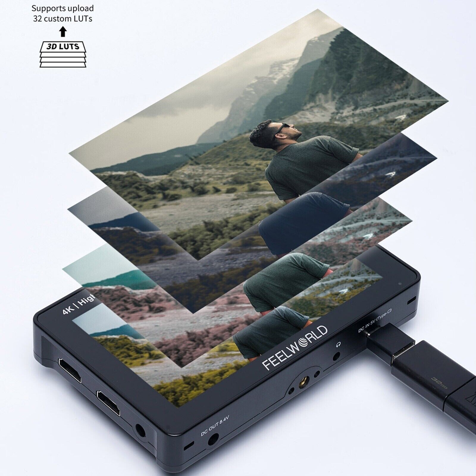 FEELWORLD F5 PROX 5.5 inch 1600nits 4K HDMI Camera Field Monitor FHD 1920×1080