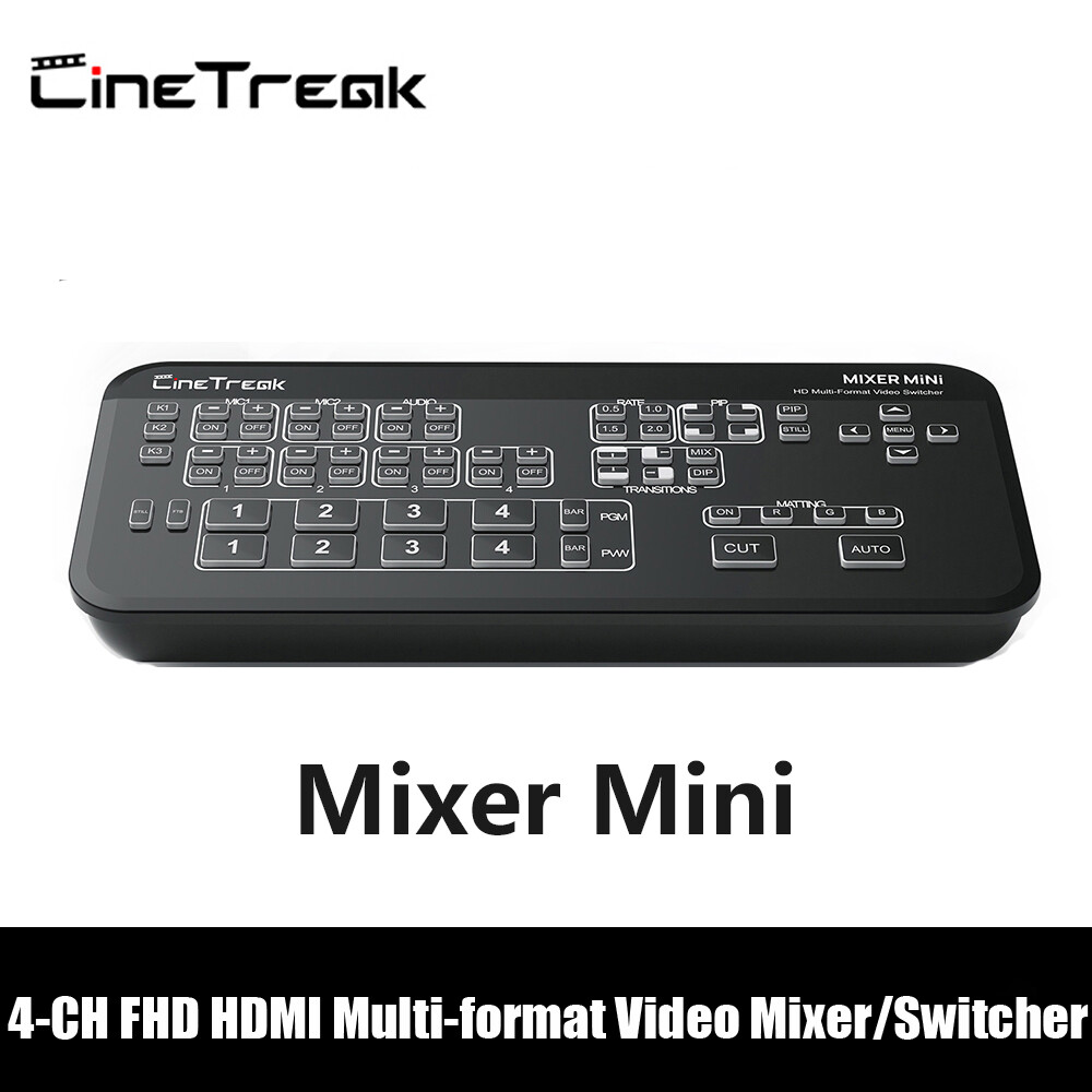 CineTreak Mixer Mini 4-CH HDMI Live Streaming Video Swithcer Multiview Recording
